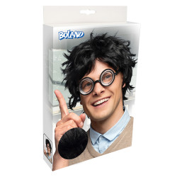Pánska čierna parochňa Nerd